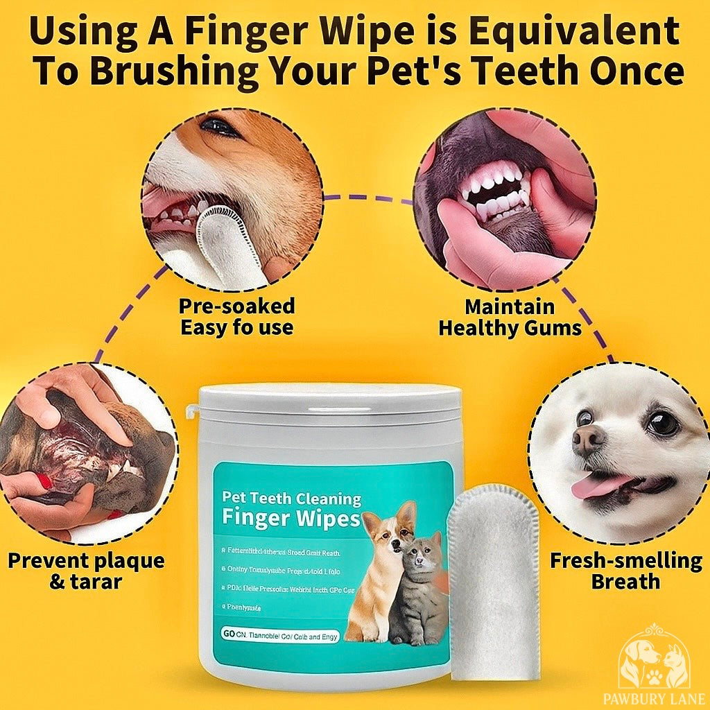 FreshPaws™ | Disposable Dental Finger Wipes For Pets