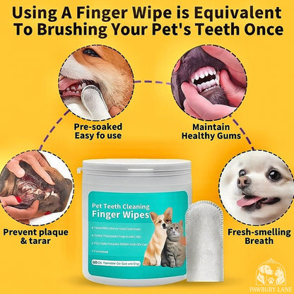 FreshPaws™ | Disposable Dental Finger Wipes For Pets